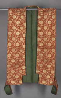 Noh Robe (Kataginu), 1800-1850. Japan, 19th century, Tokugawa Period (1600-1850). Brocade; silk and