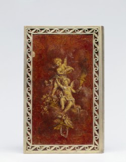 Box in the Form of a Book, 1800s. France, 19th century. Brass with painted (lacquered ?)