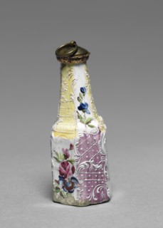 Scent Bottle, 1775. South Staffordshire Factory (British). Enamel on copper with gilt and enameled