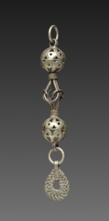 Button, 1800s. Balkans(?), 19th century. Silver; average: 8.3 cm (3 1/4 in.).