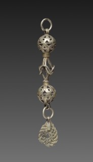 Button, 1800s. Balkans(?), 19th century. Silver; average: 8.3 cm (3 1/4 in.).