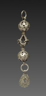 Button, 1800s. Balkans(?), 19th century. Silver; average: 8.3 cm (3 1/4 in.).