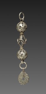 Button, 1800s. Balkans, 19th century. Silver; average: 8.3 cm (3 1/4 in.).