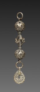 Button, 1800s. Balkans, 19th century. Silver; average: 8.3 cm (3 1/4 in.).