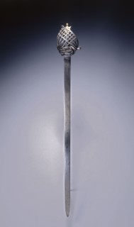 Schiavona Broadsword, early 1700s. Italy, Venice, early 18th Century. Steel, leather, wood, brass;
