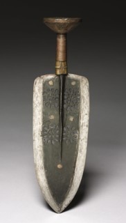 Dagger, 1800s. Central Africa, Democratic Republic of the Congo, 19th century. Forged iron,  brass