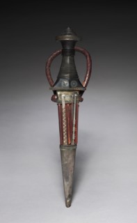 Dagger, 1880-1910. Africa, Sudan. overall: 31.2 cm (12 5/16 in.); blade: 19.9 cm (7 13/16 in.)