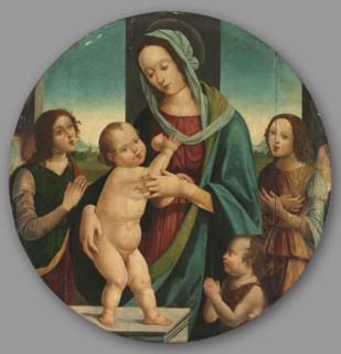 Virgin and Child with John the Baptist and Angels, c. 1500. Pietro del Donzello (Italian,