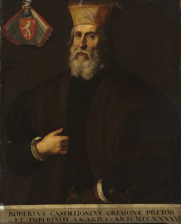 Portrait of Roberto Castiglione, early 1600s. Italy, Cremona, 17th century. Oil on canvas; framed: