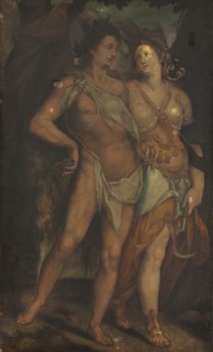 Ceres and Bacchus, 1600s. Copy after Bartholomaeus Spranger (Flemish, 1546-1611). Oil on canvas;