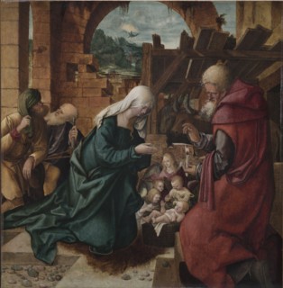 Adoration of the Shepherds, c. 1510. Hans Leonhard Schäufelein (German). Oil on wood; framed: 86 x