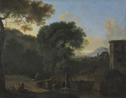 Landscape with Travelers, 1630s. Herman van Swanevelt (Dutch, c. 1600-1655). Oil on canvas; framed: