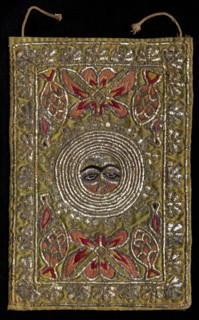 Embroidered Textile, late 1800s. India, Rajasthan, late 19th century. Embroidery; silk, gold and