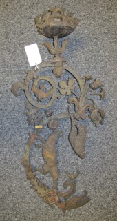Pair of Candle Brackets, 1700s. Italy, 18th century. Wrought iron; overall: 78.8 x 35.6 cm (31 x 14