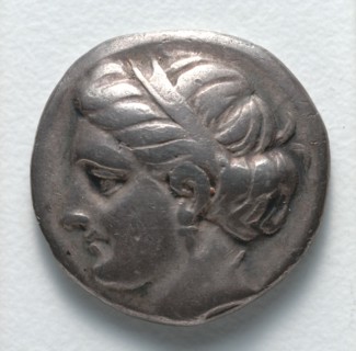 Drachma, c. 369-336 BC. Greece, 4th century BC. Silver; diameter: 1.8 cm (11/16 in.).