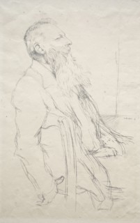 Auguste Rodin, 1897. William Rothenstein (British, 1872-1945). Lithograph