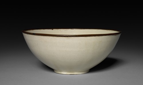 Bowl: Ding ware, 12th-13th Century. China, Jin dynasty (1115-1234). Glazed white porcelain;