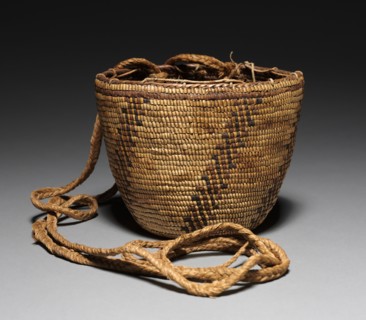 Berry Basket, 1890. Northwest Coast, coastal, Salish, late 19th century. Woven, imbricated;