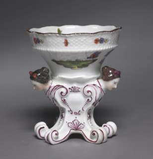 Pair of Salts from the Sulkowsky Service, 1735-1756. Meissen Porcelain Factory (German). Hard-paste