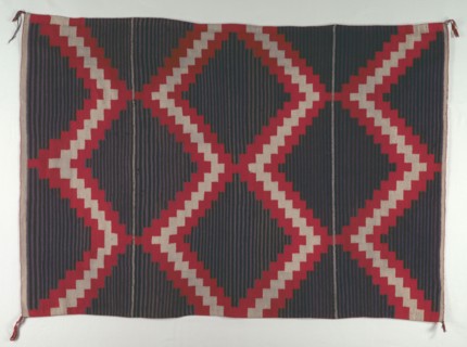 Hubbell Revival-style Rug with Moki (Moqui) Stripes, c. 1890-1910. America, Native North American,