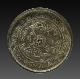 Mirror, 794-1185. Japan, Heian Period (794-1185). Bronze; diameter: 12.2 cm (4 13/16 in.).