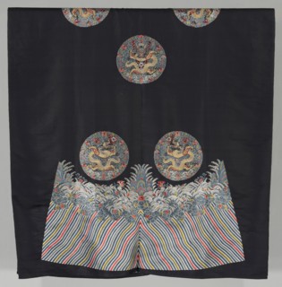 Unfinished robe, 1800-1825. China, Qing Dynasty (1644-1912). Silk with silk and metal thread
