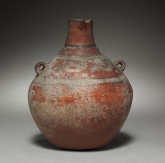 Bottle, 400-1000. Peru, Pachacamac, Tiwanaku style, 400-1000. Pottery; overall: 19.6 x 16.1 cm (7