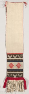 "Hopi Brocade" Style Dance Sash, c. 1874-1885. America, Native North American, Southwest, Pueblo