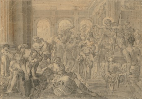 Copy of Annibale Carracci's St. Roch Giving Alms, 1595 or after. Copy after Annibale Carracci