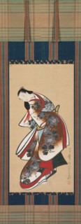 Courtesan, early 1700s. Kaigetsudo Doshin (Japanese). Hanging scroll, ink and color on paper;