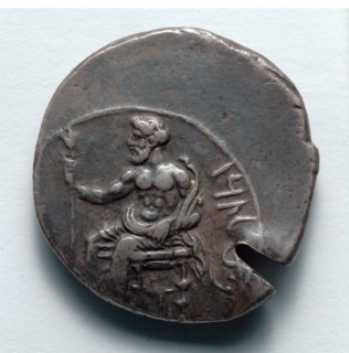 Stater, 379-374 BC. Greece, 4th century BC. Silver; diameter: 2.3 cm (7/8 in.).