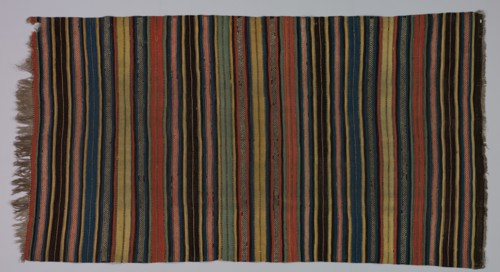 Blanket, 19th century. Tibet ?, 19th century. Weft faced plain weave with supplementary weft: wool;