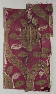 Textile Fragment, 16th century. Turkey, Bursa, 16th century. Brocaded silk with metal thread weft;