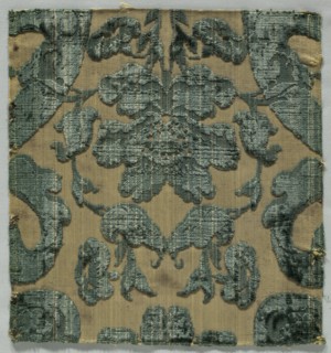 Velvet Fragment, early 1600s. Italy, early 17th century. Velvet; overall: 31.5 x 29.3 cm (12 3/8 x