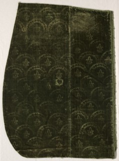 Fragment of Stamped Velvet, early 1600s. France or Spain, early 17th century. Stamped velvet;