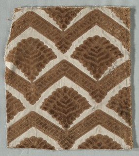 Velvet Fragment, 1600s. Italy, 17th century. Velvet (cut and uncut); silk; overall: 24 x 21.3 cm (9