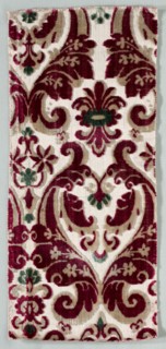 Velvet Fragment, late 1600s. Italy, late 17th century. Velvet; overall: 43.5 x 19 cm (17 1/8 x 7