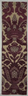 Velvet Textile, 1600s. Italy, Genoa ?, second half of 17th century. Velvet (cut and uncut); silk;