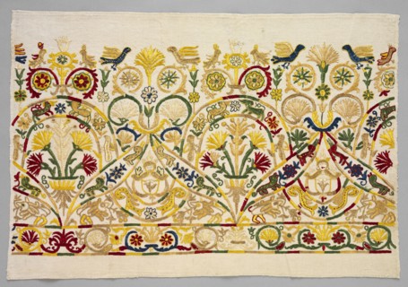 Fragment of a Skirt Border, 1700s - 1800s. Greece, Crete, 18th-19th century. Embroidery: silk on