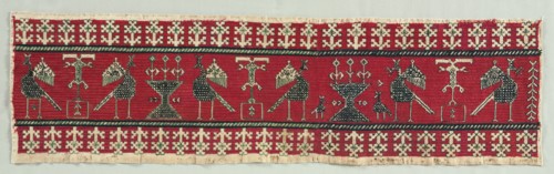 Five Embroidered Fragments, 18th-19th century. Morocco, Azemmur, 18th-19th century. Embroidery: