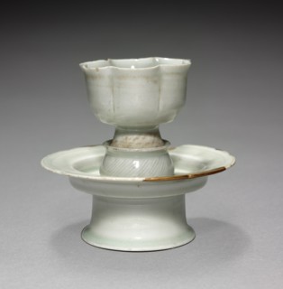 Cup and Stand, 900s-1100s. Korea, Goryeo period (918-1392). Pottery; diameter: 5.8 cm (2 5/16 in.);
