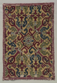 Embroidered Cushion Cover, 17th-18th century. Morocco, Chechauen, 17th-18th century. Embroidery: