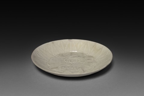 Saucer: Ding ware, 12th Century. China, Jin dynasty (1115-1234). Glazed grayish-white porcelain;