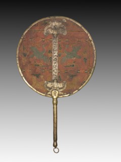 Embroidered Fan for Wedding Ceremony, 1850-1950. Korea, Joseon dynasty (1392-1910). diameter: 25.6