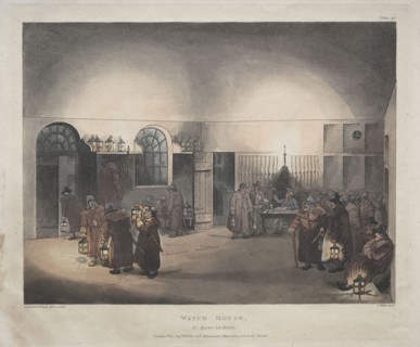 Watch House, St. Mary Le Boue, 1809. Thomas Rowlandson (British, 1756-1827), and Augustus Charles
