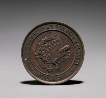 Medal: Eugene Verboeckhoven (reverse), 1800s. 19th century. Bronze; diameter: 4.2 cm (1 5/8 in.).