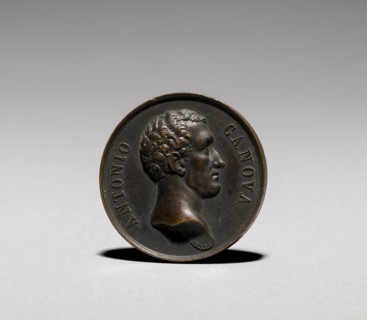 Medal: Antonio Canova (obverse). Francesco Putinati (Italian, 1775-1848). Bronze; diameter: 3.5 cm