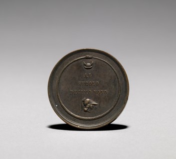 Medal: Antonio Canova (reverse). Francesco Putinati (Italian, 1775-1848). Bronze; diameter: 3.5 cm