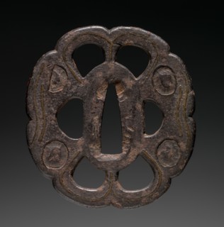 Sword Guard, 1800s. Japan, 19th century. Iron; overall: 6.8 x 7.4 cm (2 11/16 x 2 15/16 in.).