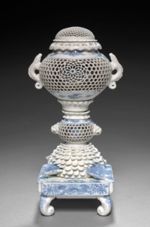 Incense Chalice and Cover, 18th century. Japan, Edo Period (1615-1868). Porcelain; overall: 24.2 cm